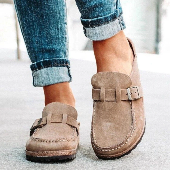 Lauren | Open Back Buckle Mule Clogs