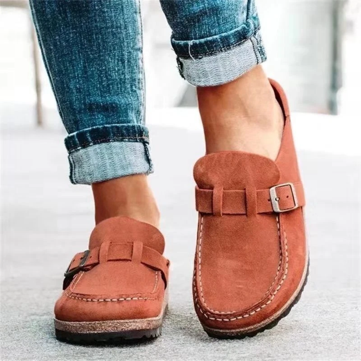 Lauren | Open Back Buckle Mule Clogs – View 3