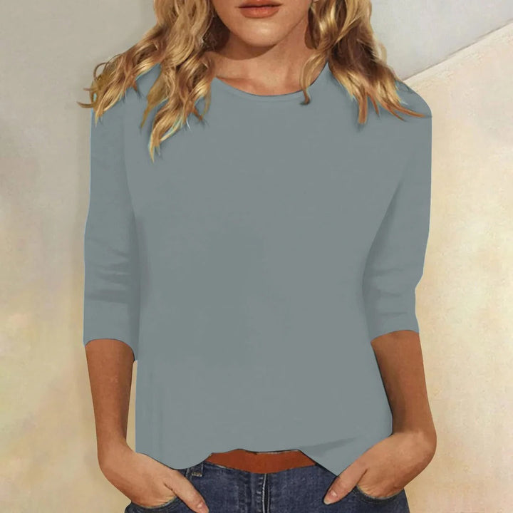 Louisa Prentice | Round Neck Three-Quarter Sleeve Top - Image 4