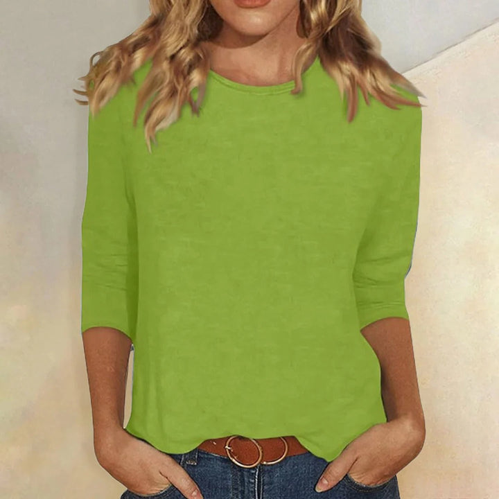 Louisa Prentice | Round Neck Three-Quarter Sleeve Top - Image 6