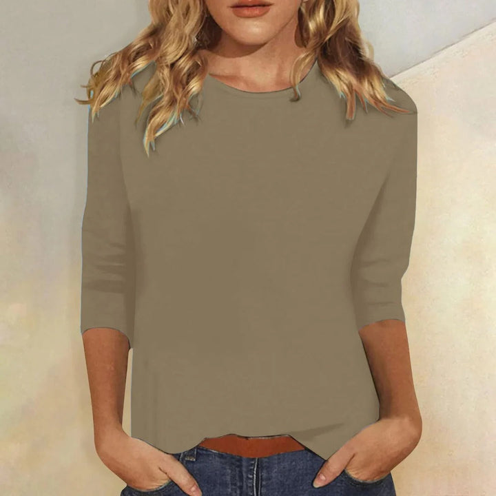 Louisa Prentice | Round Neck Three-Quarter Sleeve Top - Image 7