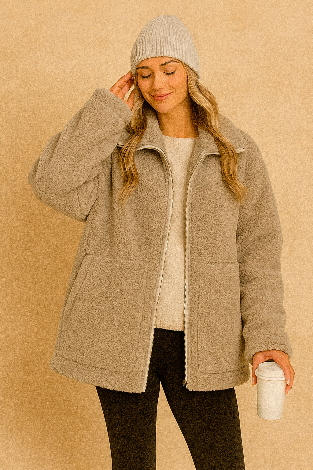 Lucie Savart | Teddy Fleece Zip Jacket - Image 2