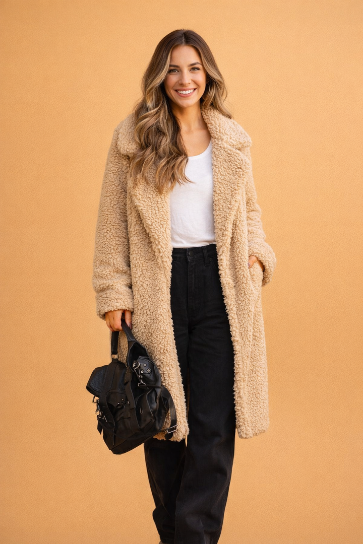 Marceline Dupont | Teddy Open-Front Longline Coat - Image 1
