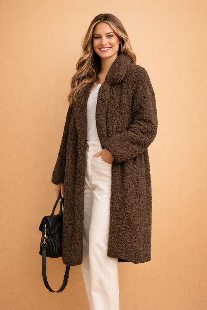Marceline Dupont | Teddy Open-Front Longline Coat - Image 4