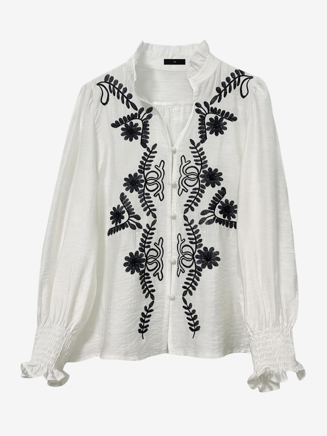 Marguerite Colin | Embroidered Ruffle-Collar Blouse - Image 7