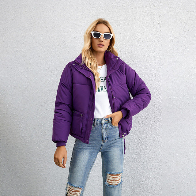 Marielle Costa | Cropped Puffer Jacket with Stand Collar - Image 4