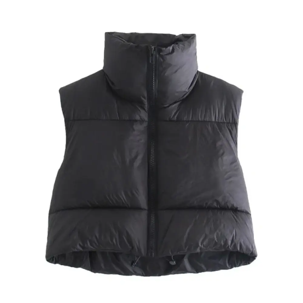 Marion Castille | Cropped Puffer Vest with Stand Collar - Image 7
