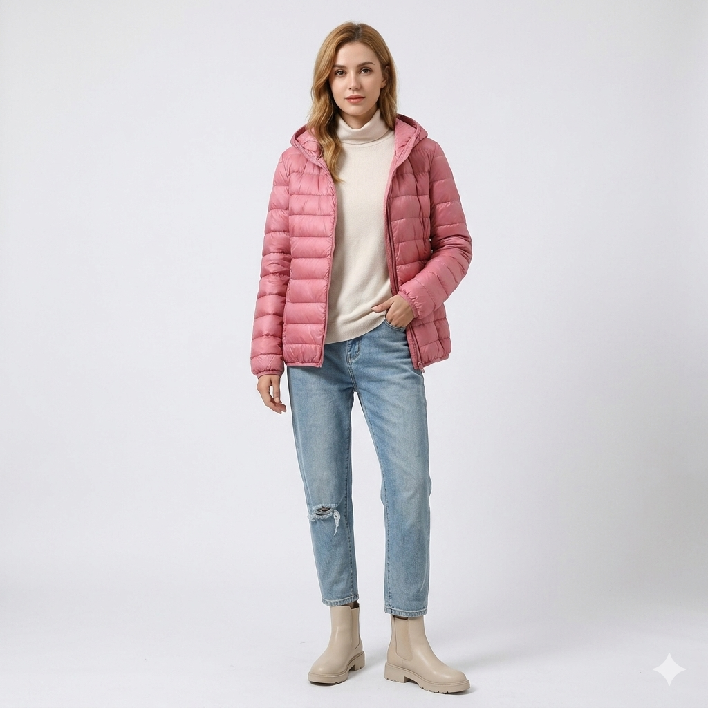 Marion Delcourt | Lightweight Hooded Puffer Jacket - Image 2
