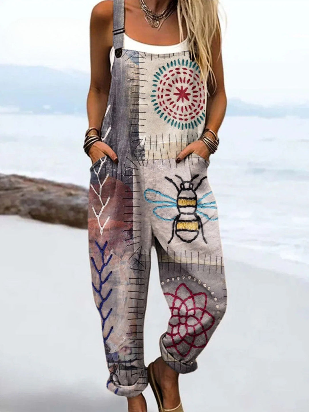 Marion Ecuyer | Patchwork Print Overall Jumpsuit - Image 1