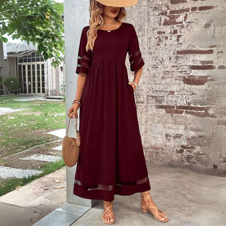 Mathilde Cazenave | Sheer Panel A-Line Maxi Dress - Image 2