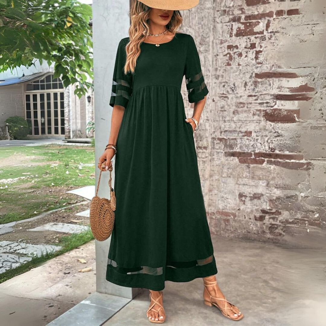 Mathilde Cazenave | Sheer Panel A-Line Maxi Dress - Image 3