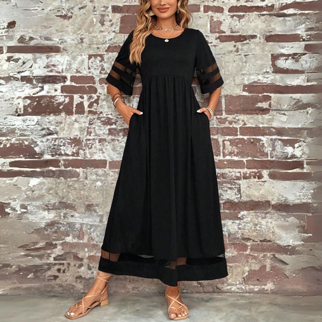 Mathilde Cazenave | Sheer Panel A-Line Maxi Dress - Image 4