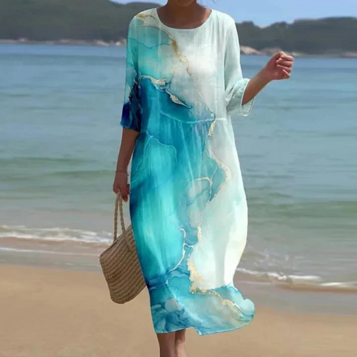 Noemie Verrier | Watercolor Print Relaxed Maxi Dress - Image 1