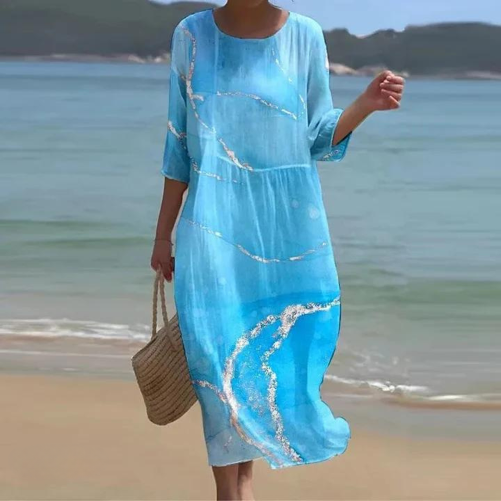 Noemie Verrier | Watercolor Print Relaxed Maxi Dress - Image 2
