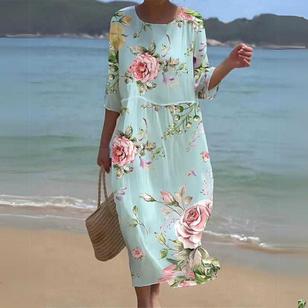 Noemie Verrier | Watercolor Print Relaxed Maxi Dress - Image 3