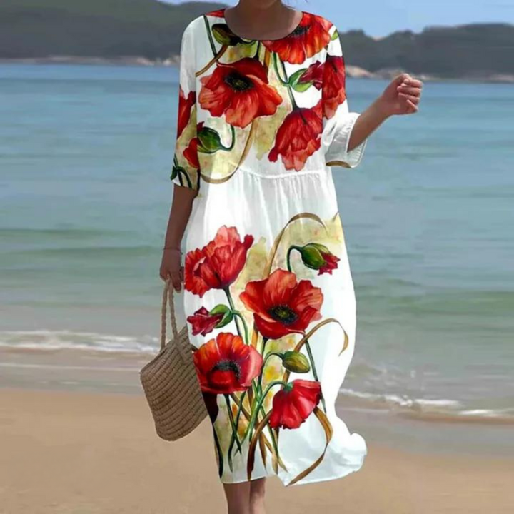 Noemie Verrier | Watercolor Print Relaxed Maxi Dress - Image 5