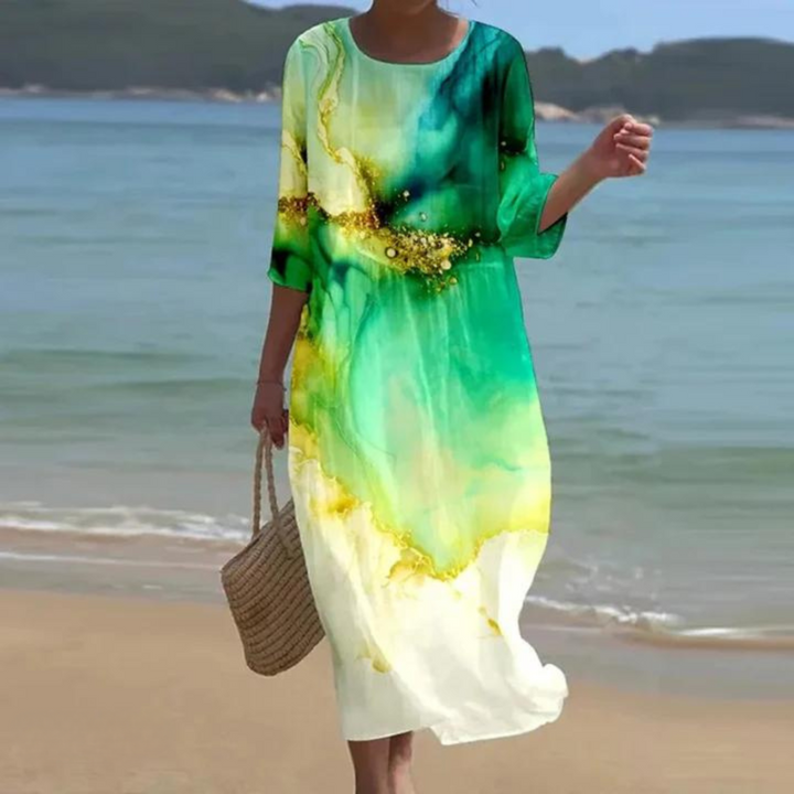 Noemie Verrier | Watercolor Print Relaxed Maxi Dress - Image 7