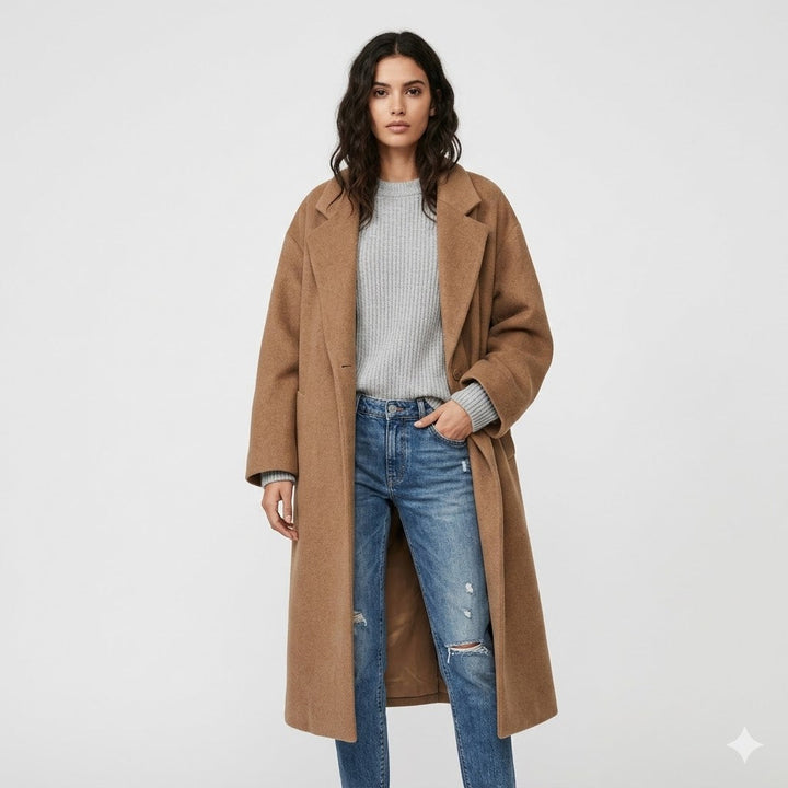 Ophelie Roussin | Oversized Wool Blend Long Coat - Image 1
