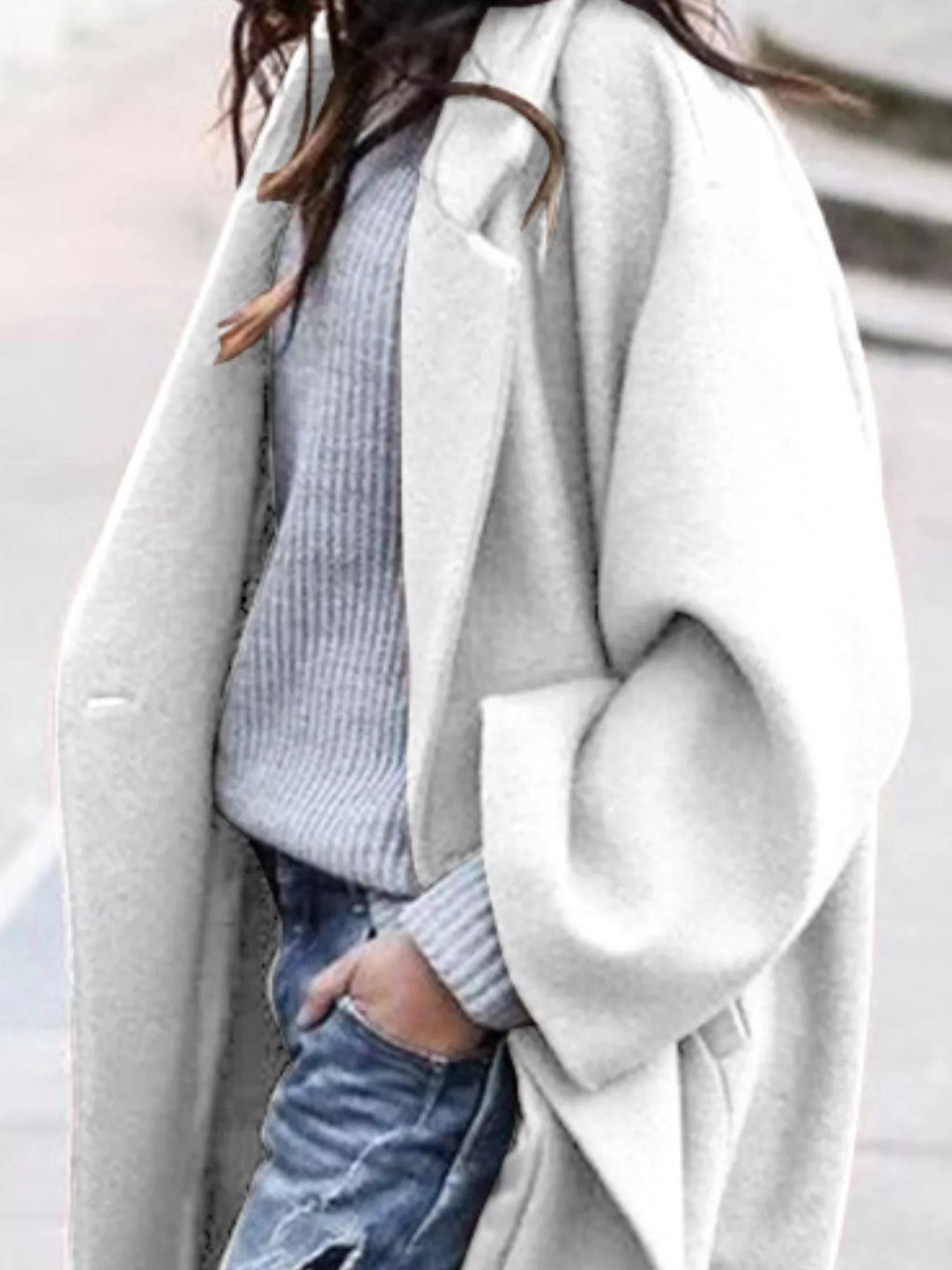 Ophelie Roussin | Oversized Wool Blend Long Coat - Image 13