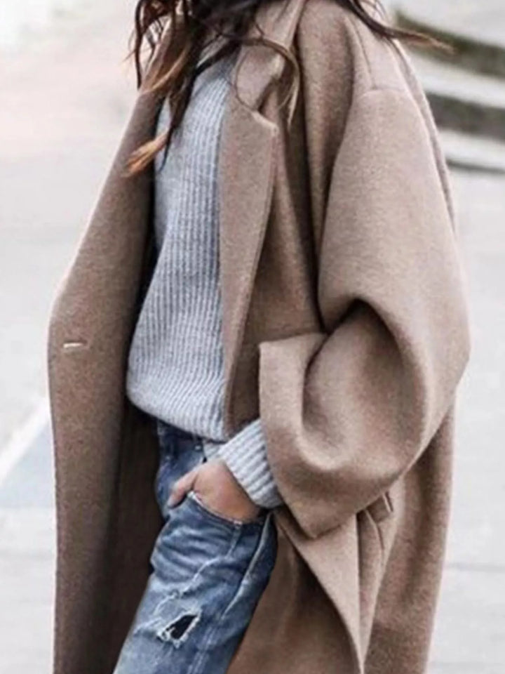Ophelie Roussin | Oversized Wool Blend Long Coat - Image 3
