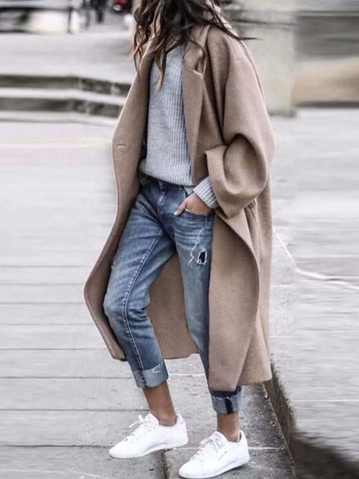 Ophelie Roussin | Oversized Wool Blend Long Coat - Image 4