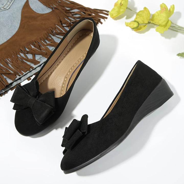 Perrine Aubuchon | Bow Detail Wedge Ballet Flats - Image 11