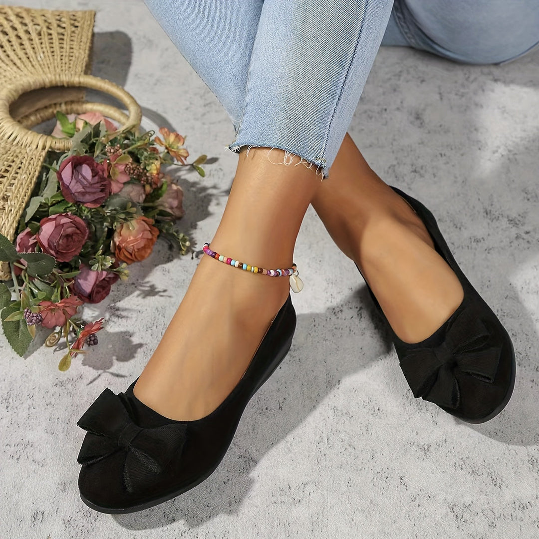 Perrine Aubuchon | Bow Detail Wedge Ballet Flats - Image 12
