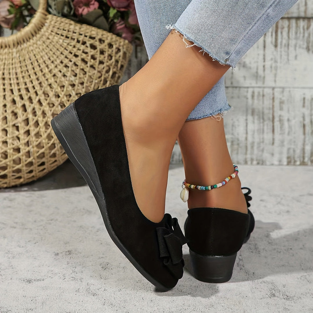 Perrine Aubuchon | Bow Detail Wedge Ballet Flats - Image 19