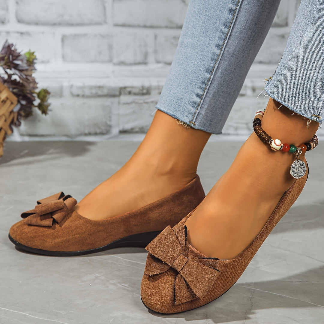 Perrine Aubuchon | Bow Detail Wedge Ballet Flats - Image 25
