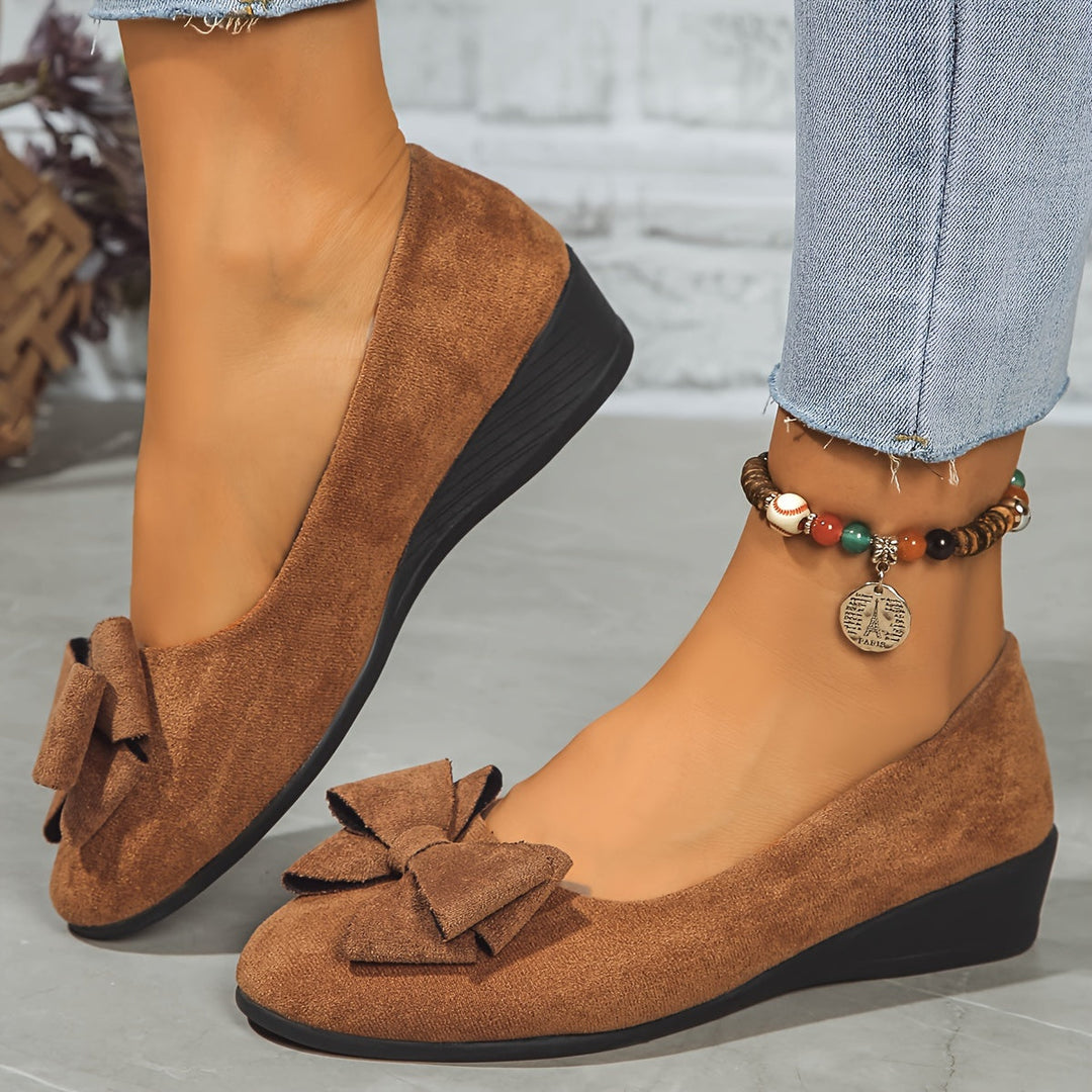 Perrine Aubuchon | Bow Detail Wedge Ballet Flats - Image 6