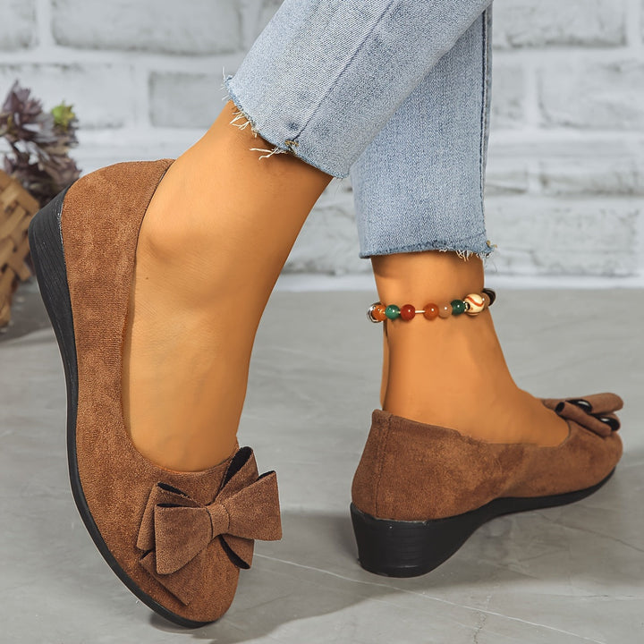 Perrine Aubuchon | Bow Detail Wedge Ballet Flats - Image 9