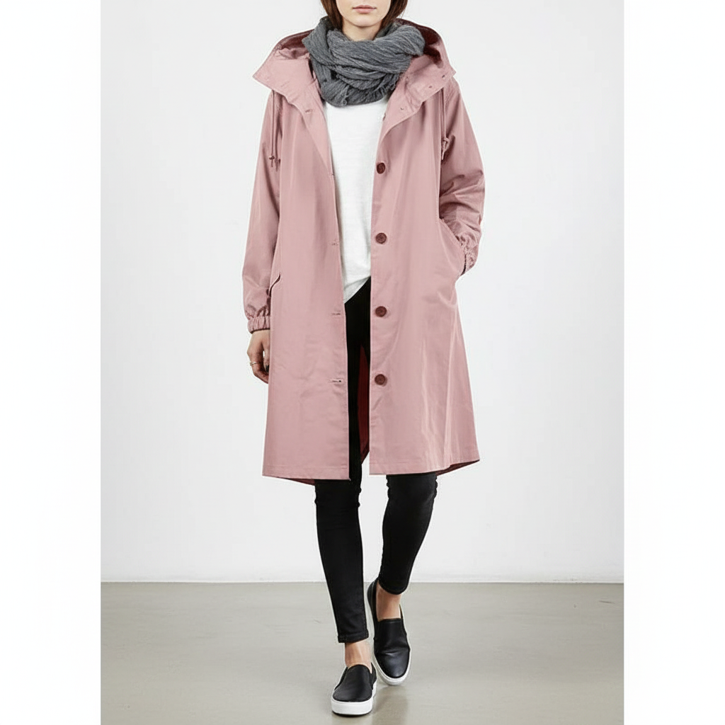 Perrine Auclair | Longline Hooded Rain Jacket - Image 2