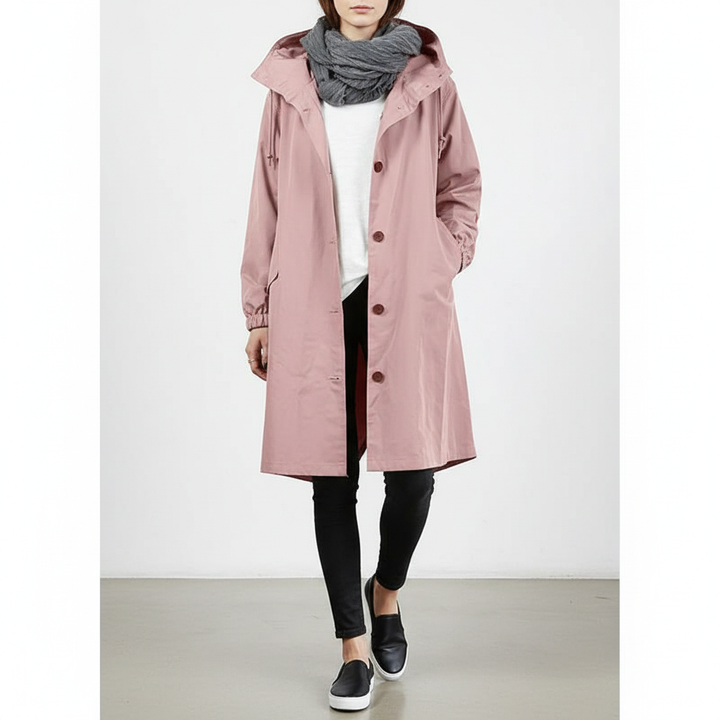 Perrine Auclair | Longline Hooded Rain Jacket - Image 2