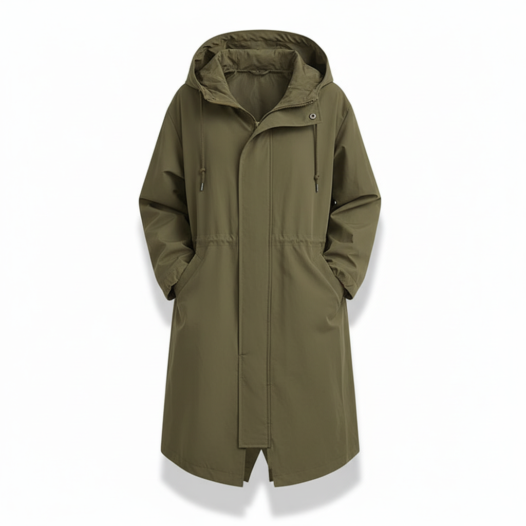 Perrine Auclair | Longline Hooded Rain Jacket - Image 8