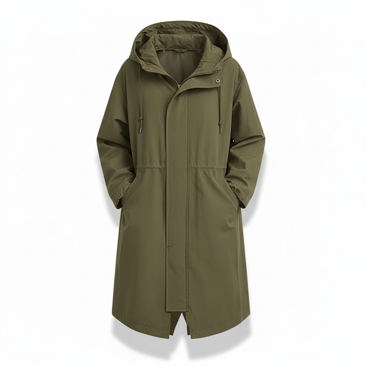 Perrine Auclair | Longline Hooded Rain Jacket - Image 8