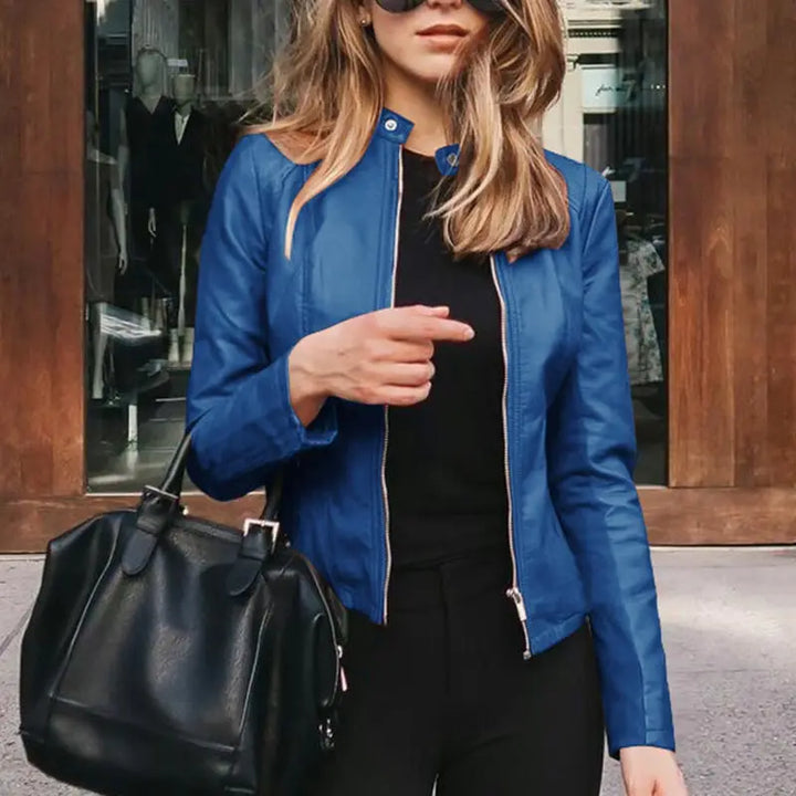 Romane Vasseur | Leather-Look Racer Jacket - Image 10