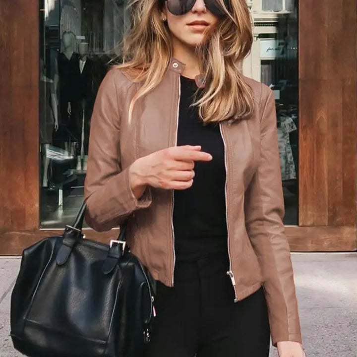 Romane Vasseur | Leather-Look Racer Jacket - Image 13