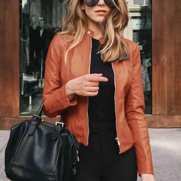 Romane Vasseur | Leather-Look Racer Jacket - Image 14