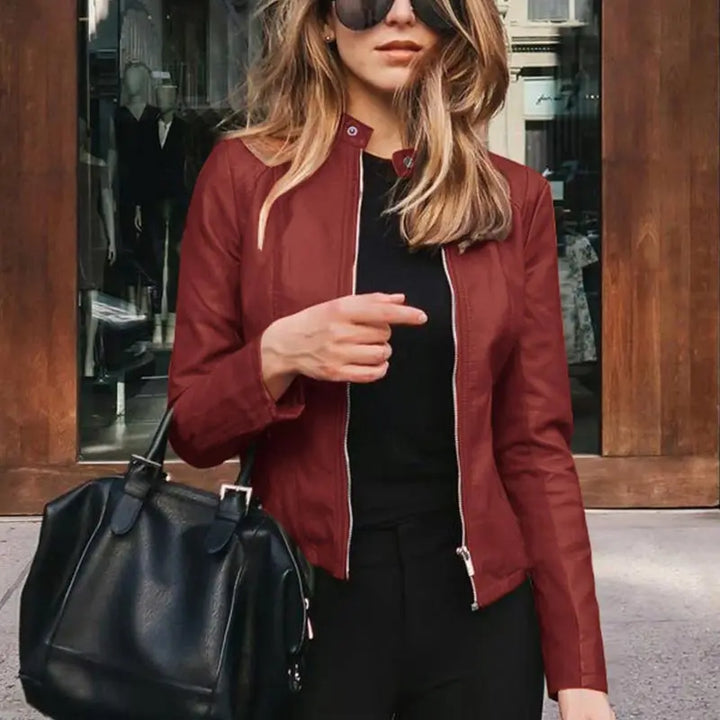Romane Vasseur | Leather-Look Racer Jacket - Image 15