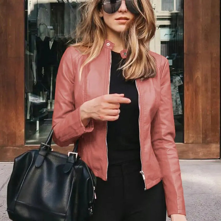Romane Vasseur | Leather-Look Racer Jacket - Image 16