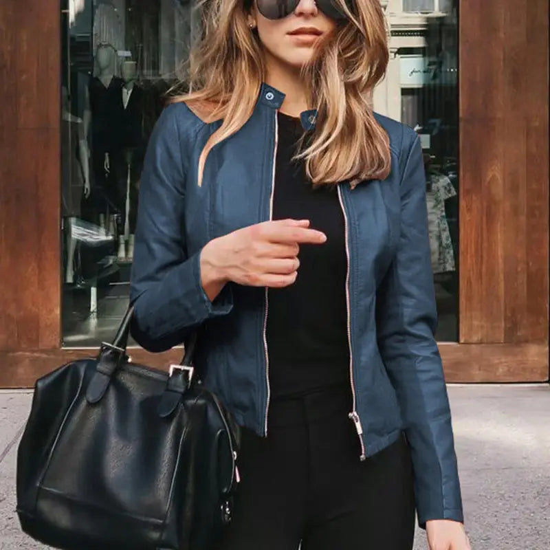 Romane Vasseur | Leather-Look Racer Jacket - Image 20