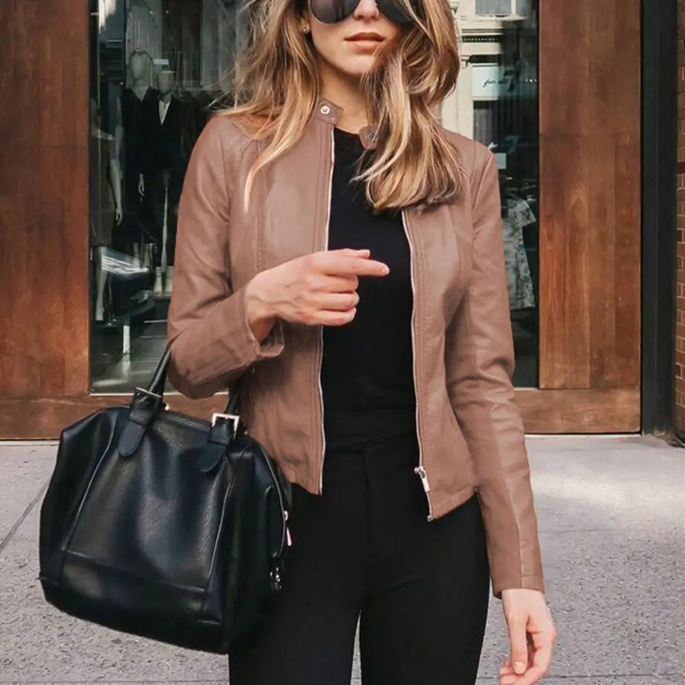 Romane Vasseur | Leather-Look Racer Jacket - Image 7