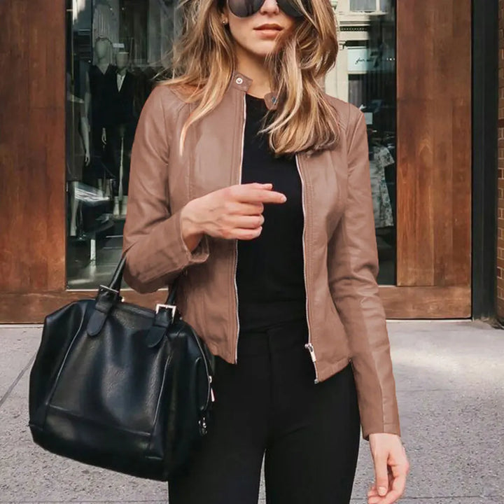 Romane Vasseur | Leather-Look Racer Jacket - Image 7