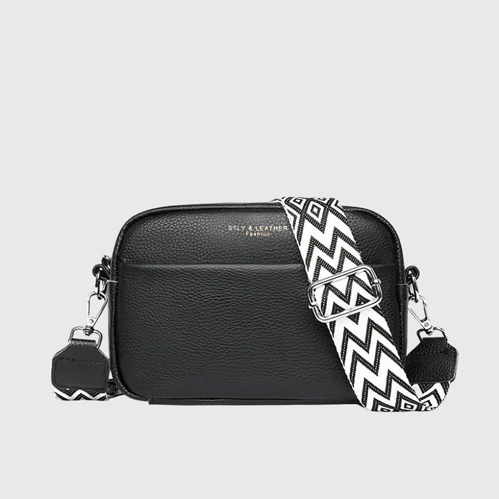 Roseline Castagne | Crossbody Camera Bag with Woven Strap - Image 1