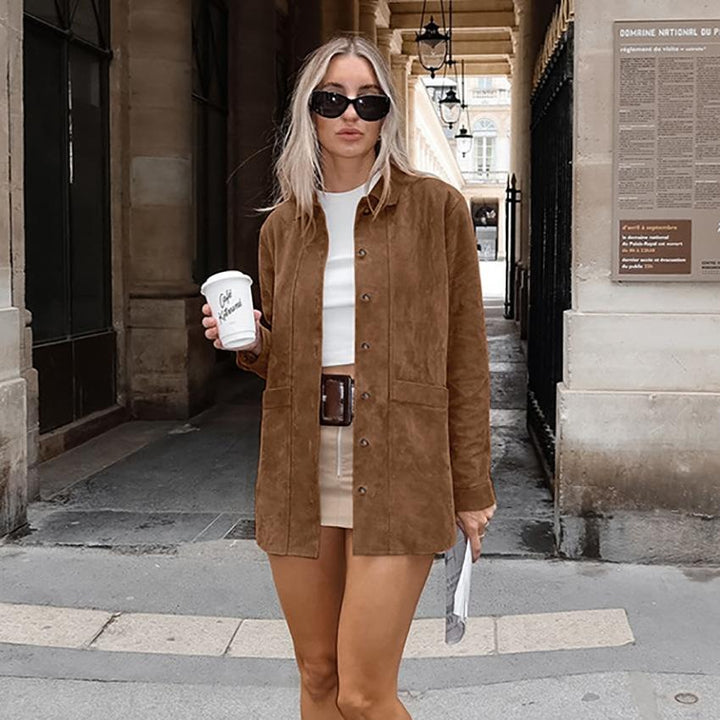 Roxane Vidal | Oversized Suede Shirt Jacket - Image 2