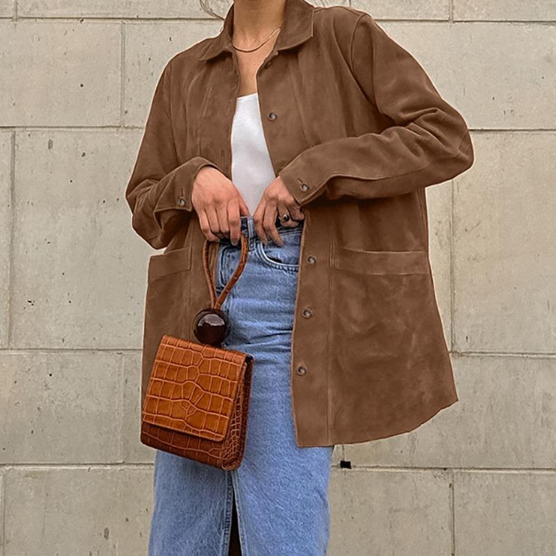 Roxane Vidal | Oversized Suede Shirt Jacket - Image 4