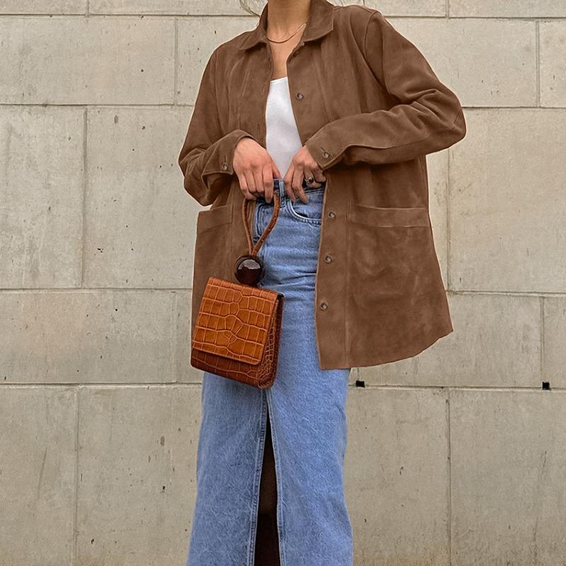 Roxane Vidal | Oversized Suede Shirt Jacket - Image 6