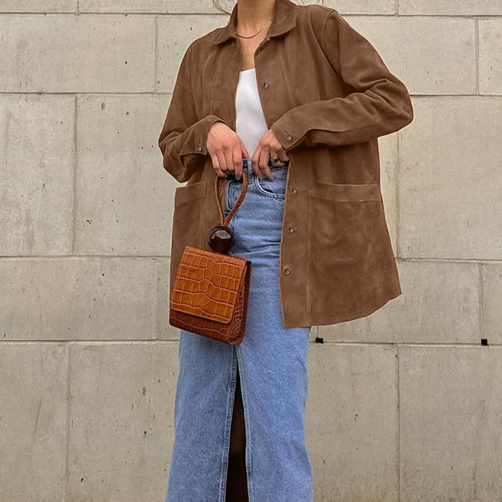 Roxane Vidal | Oversized Suede Shirt Jacket - Image 6
