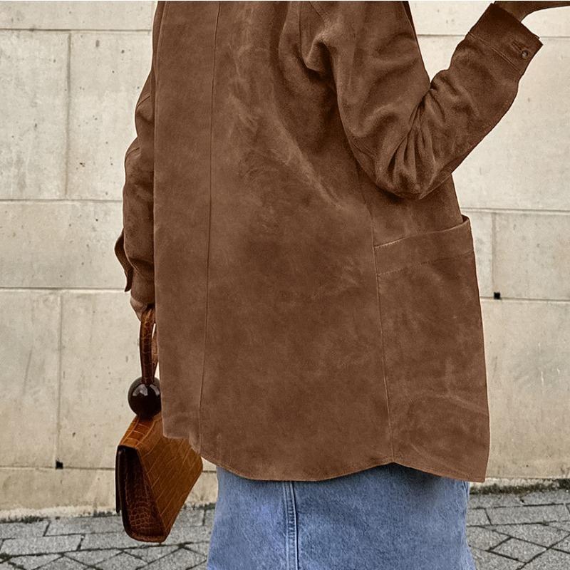 Roxane Vidal | Oversized Suede Shirt Jacket - Image 7
