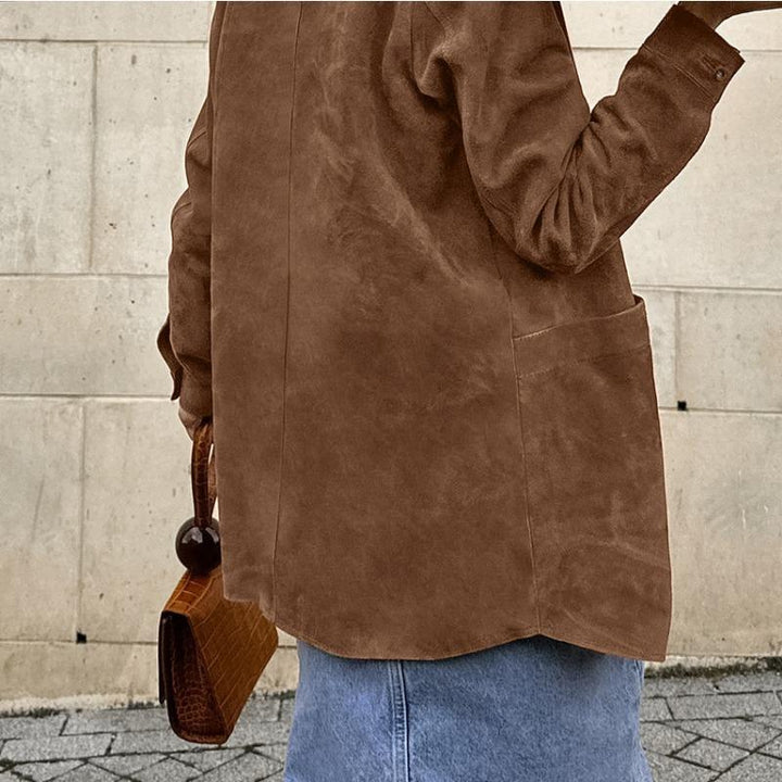 Roxane Vidal | Oversized Suede Shirt Jacket - Image 7